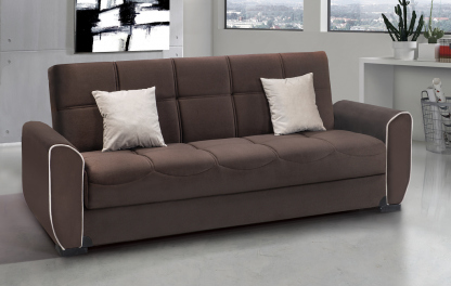Раскладной диван с ящиком для белья модель DANKO-BROWN