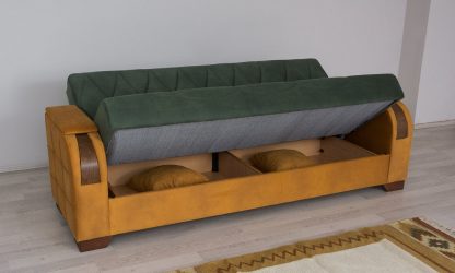 ספה מודרנית ירוקה דגם LORD נפתחת למיטה