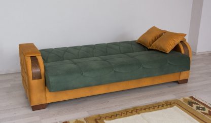 ספה מודרנית ירוקה דגם LORD נפתחת למיטה