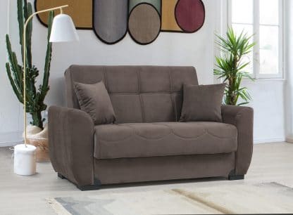 Двухместный диван с ящиком MONA-2 коричневый