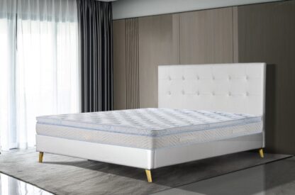 Двуспальная кровать 160/200 с матрасом DONNA-WHITE